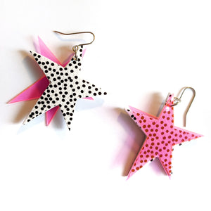 'Truly Outrageous' Jem Inspired Double Star Earrings