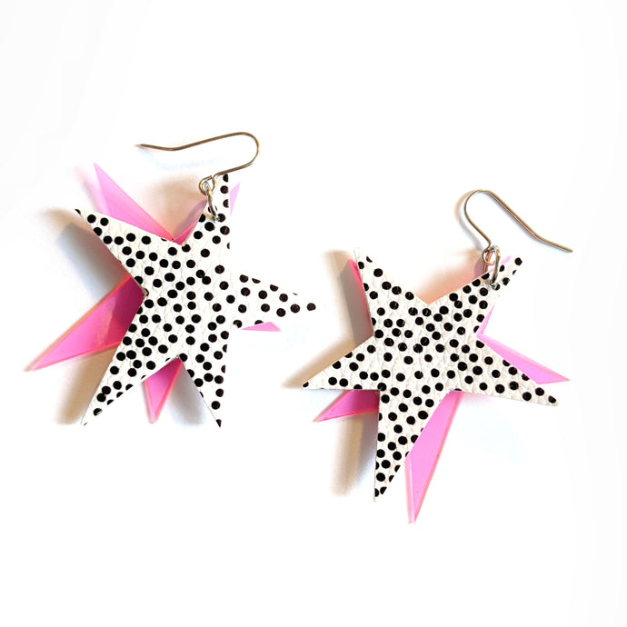 'Truly Outrageous' Jem Inspired Double Star Earrings