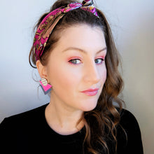 Load image into Gallery viewer, Pink 80s statement studs
