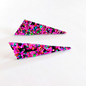 Good Disco Collection - Asymmetric Stud Earrings - Halloween Purple