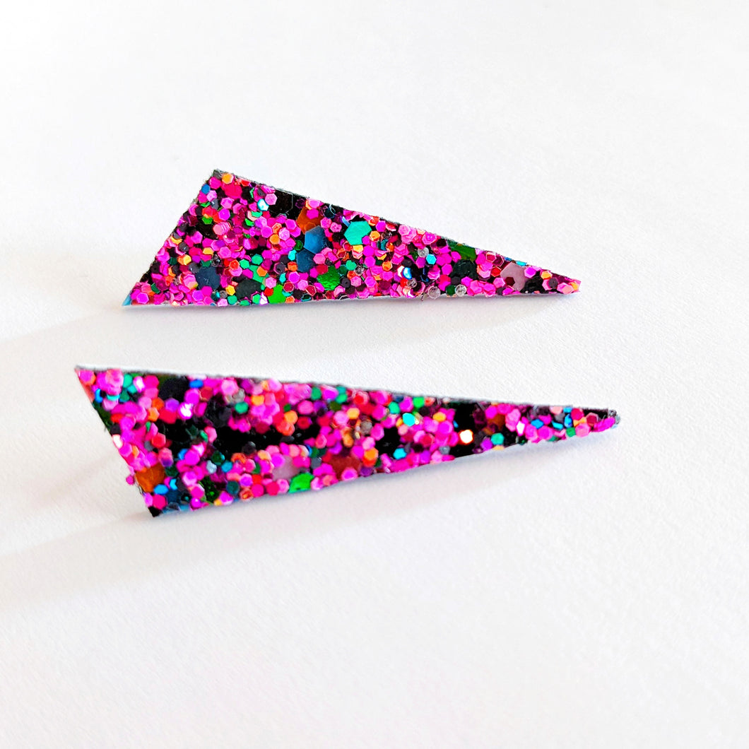 Good Disco Collection - Asymmetric Stud Earrings - Halloween Purple