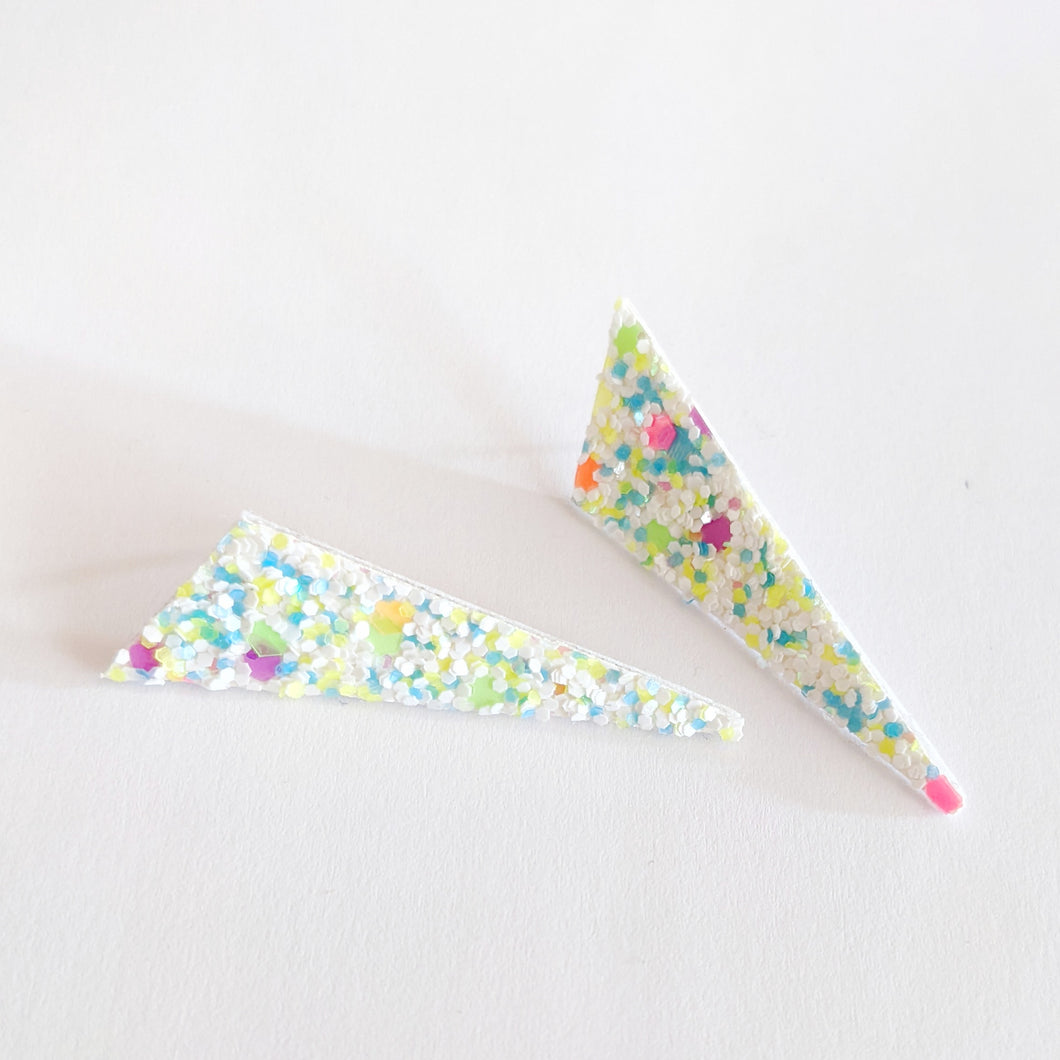 Good Disco Collection - Asymmetric Stud Earrings - Christmas Tree Glitter