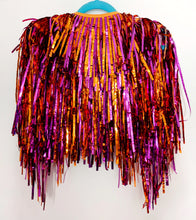 Load image into Gallery viewer, Pink and Orange Tinsel Party/Festival Cape
