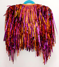 Load image into Gallery viewer, Pink and Orange Tinsel Party/Festival Cape
