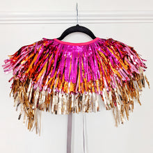 Load image into Gallery viewer, Pink and Gold Ombre Disco Party Cape
