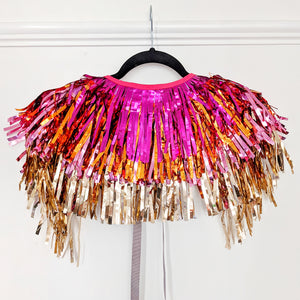 Pink and Gold Ombre Disco Party Cape