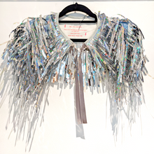 Load image into Gallery viewer, Silver Ombre Disco Party Cape
