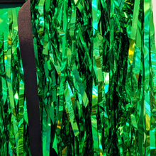 Load image into Gallery viewer, Green Tinsel - Disco Party Cape
